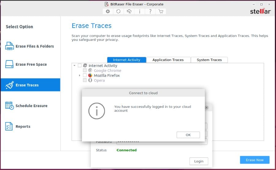 Verbindung zum BitRaser Cloud-Konto hergestellt